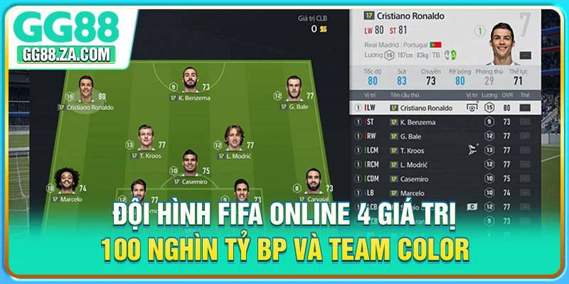 Đội hình FIFA Online 4 giá trị 100 nghìn tỷ BP và Team Color