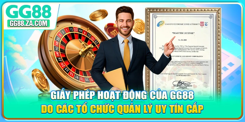 Giấy phép hoạt động của GG88 do các tổ chức quản lý uy tín cấp